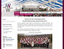 Tablet Screenshot of musikverein-walddorfhaeslach.de